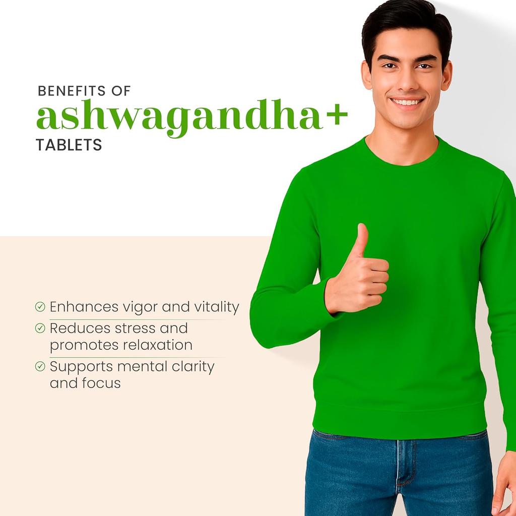Vedistry Ashwagandha+ Tablets 60 Count X  Pack of 2 – Natural Energy, Stamina & Muscle Strength Supplement