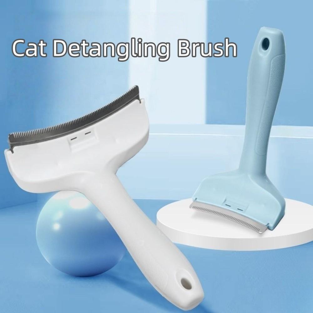 Stainless Steel Tooth Cat Detangling Brush Arched Head Ergonomic Handle Dog Brushing Comb Anti Tangle Pet Care Supplies