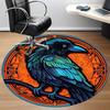 1pc Raven Symbol Office Round Area Rug, Indoor Mat Suitable ForOffice, Under Office Chairs Bedroom Living Room Home Decor, Room Deco u71