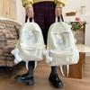 Schoolbag Student Schoolbag Lightweight Solid Color Schoolbag Japanese Ins Fresh and Sweet Simple Backpack College Student Versatile Backpack