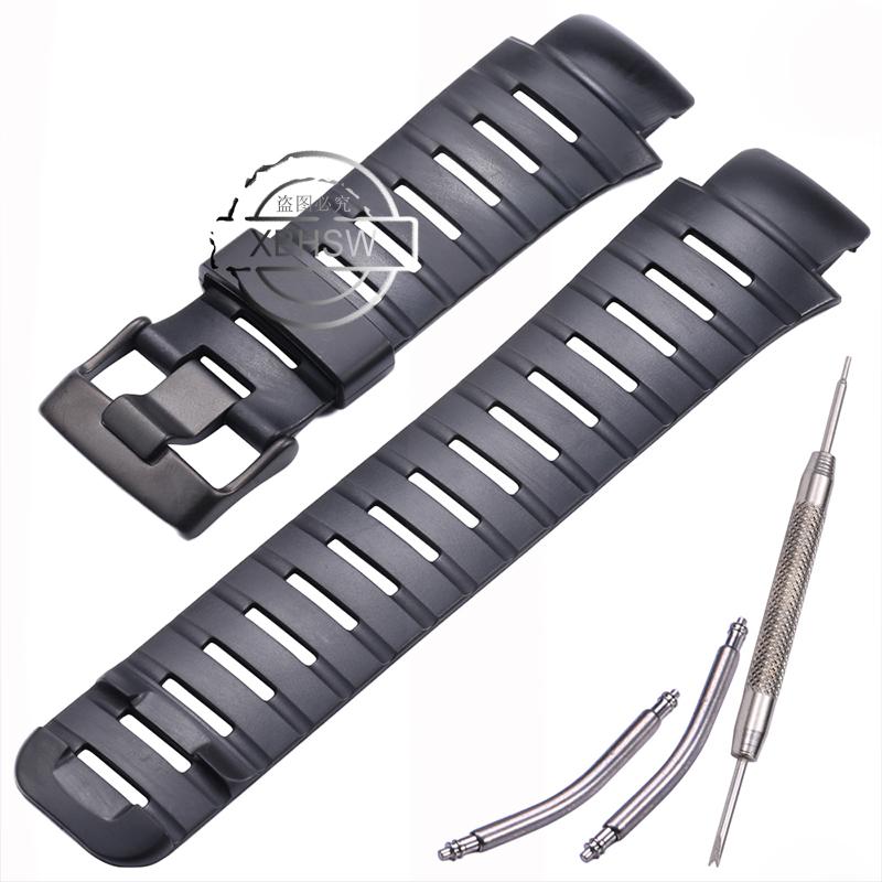 

Silicone Wtach Strap Suitable for Suunto X-Lander Men s Sports Wristband 22mm Black Rubber Bracelet Watch Accessories 22mm