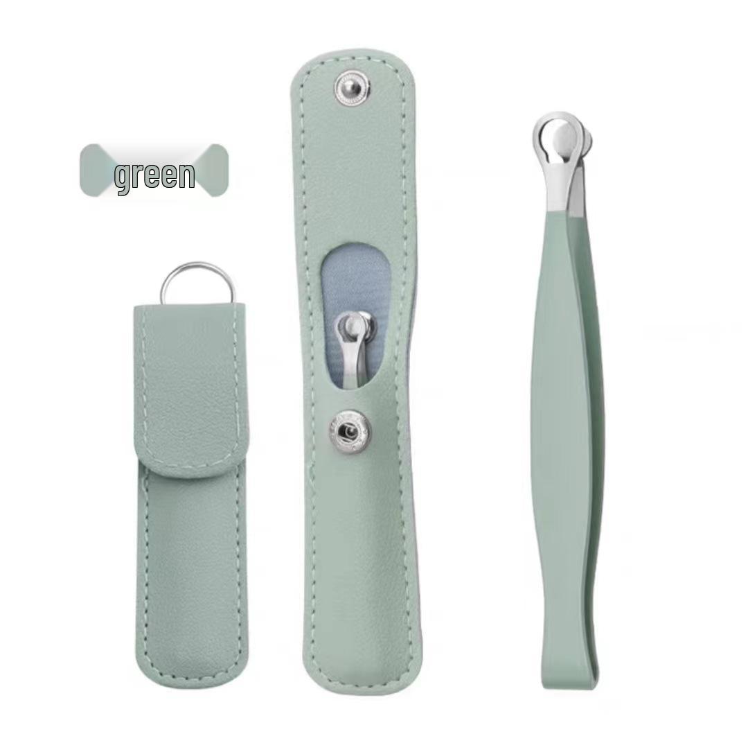 Men s Stainless Steel Manual Nose Hair Trimmer and Beard Scissors Set
