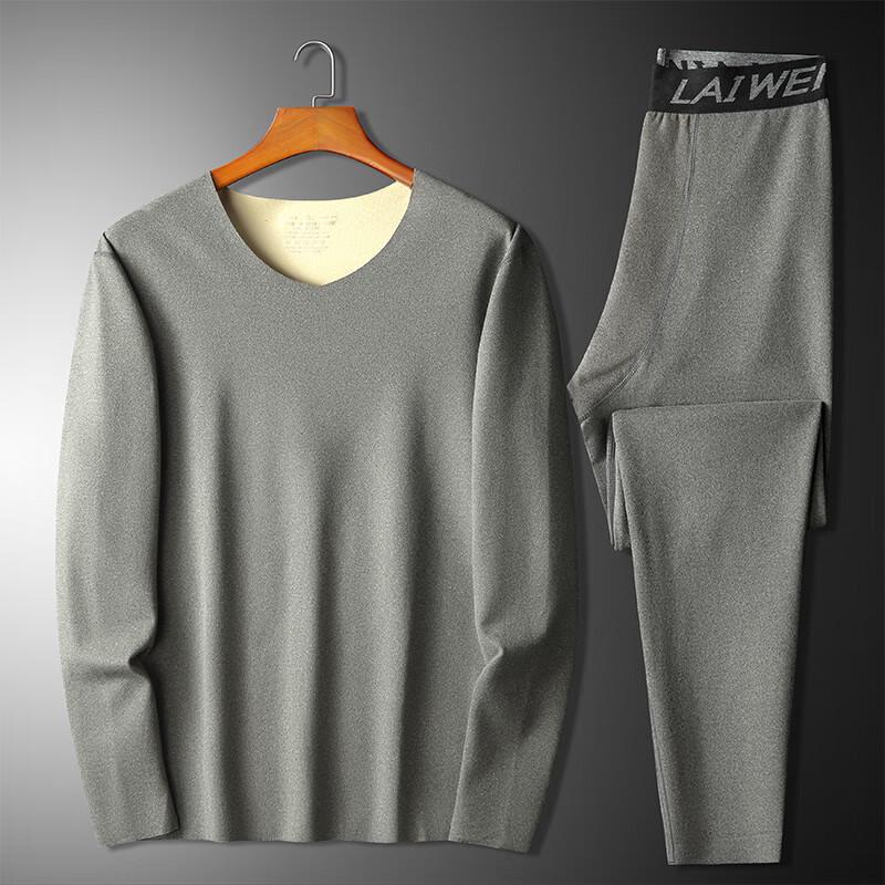 Men's Plus Size Fleece Lined Thermal Underwear Set
