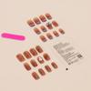 Handmade Nude Gradient Gold Foil Nail Art Tips - Removable and Wearable