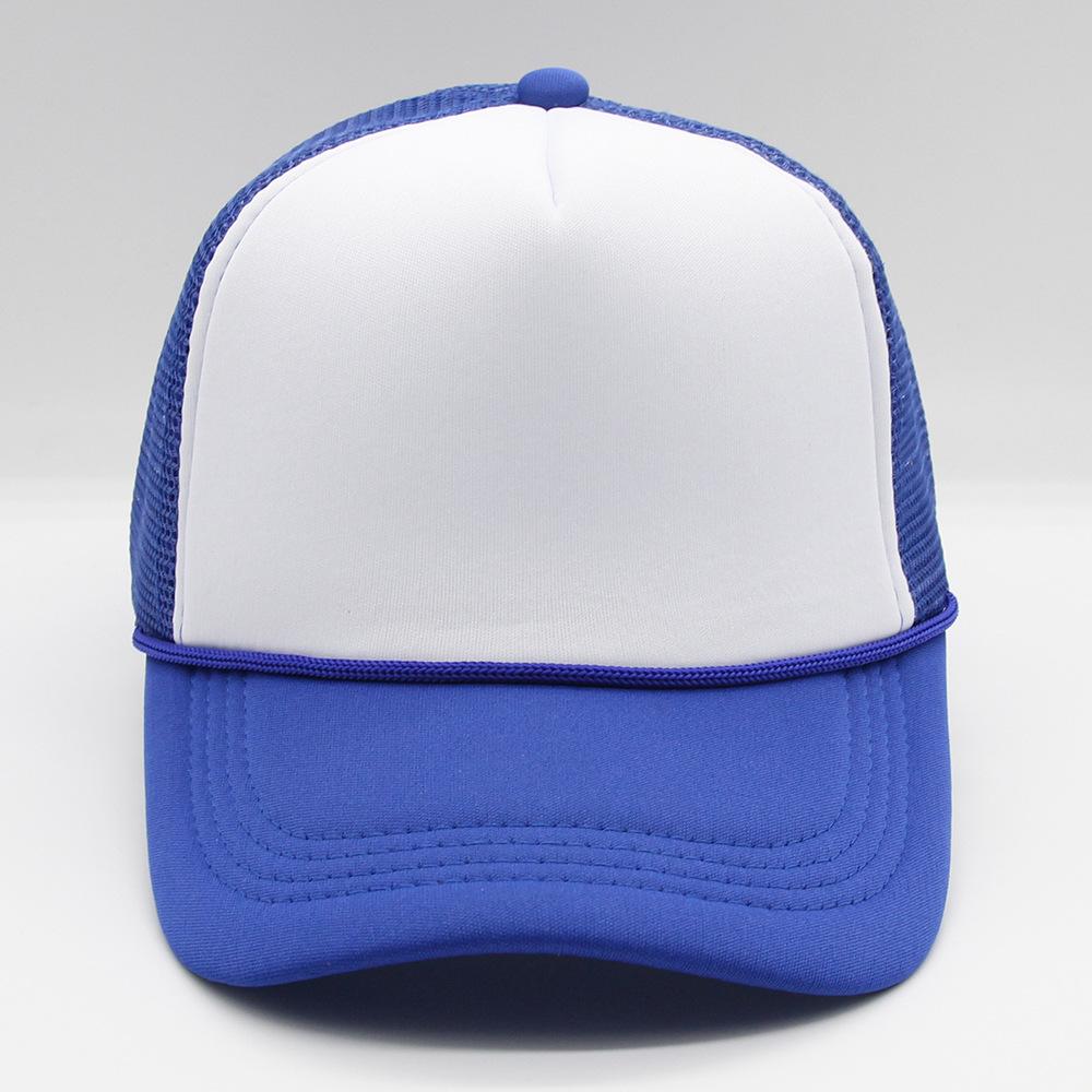 New Trucker Caps Men Women Plain Blank Foam Mesh Baseball Cap With Rope Summer Breathable Outdoor Sport Sun Visor Hats