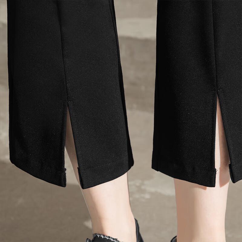 Siboosher Women's High-Waist Slit Flared Cropped Pants