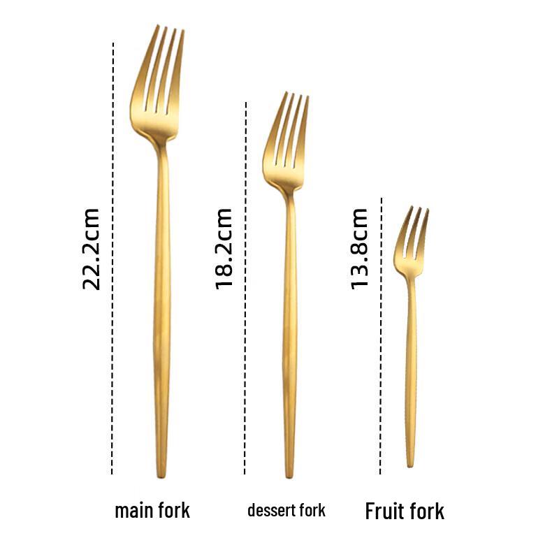 Zhaoran Gold 304 Stainless Steel 3-Piece Cutlery Set