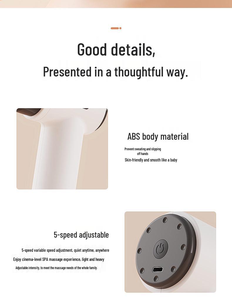 Mini Fascial Massage Gun: Silent, Multifunctional Muscle Relaxer with Modified Head for Professional-Grade Neck and Fitness Therapy