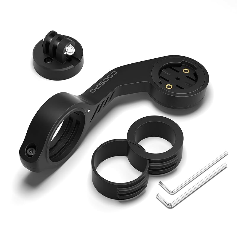 COOSPO MT5S Cycling Computer Mount for Garmin, COOSPO, iGPSPORT, and XOSS, Compatible with GoPro and Bike Lights, Durable, Lightweight, and Easy to