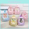 Cute Cartoon Plush Rabbit Letter Printed Children Backpack For Kindergarten