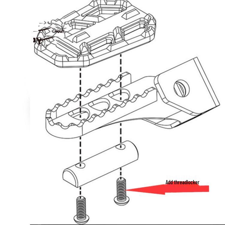 BMW F750GS/F850GS/ADV Aluminum Alloy Foot Peg Widened Footrest Pad