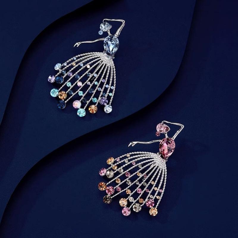 Ballettmädchen Brosche, Hochwertige und Elegante Kristall Corsage, Nischen Design Sinn Brosche