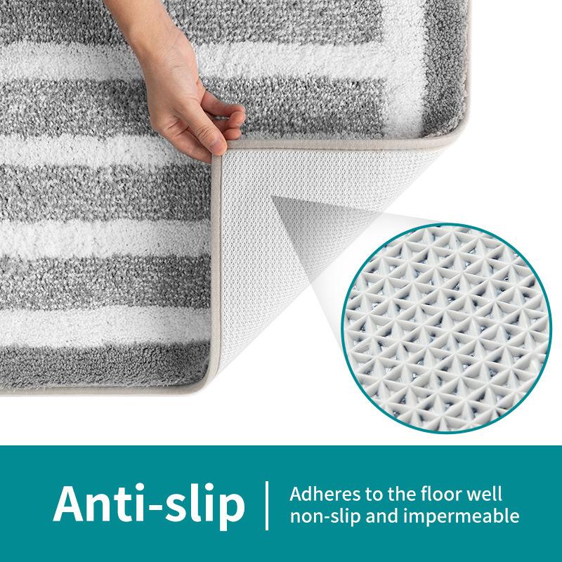 Rugs Bathroom Floor Mat Bathroom Non -Slip Mat Home Light Luxury Toilet Bathroom Bathroom Door Foot Pad Absorbent Carpet