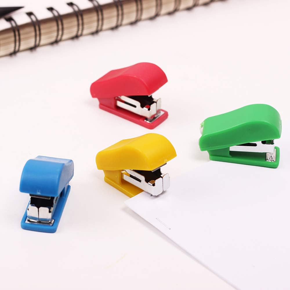 10 Set Mini Office Stapler with 10# Staples, Portable Desktop Stapler for Students