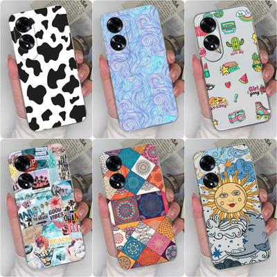 Hülle für OPPO Reno12 Pro 5G Realme C63 C61 A59 A60 4G Rückseite Buntes Muster Hochwertiger Displayschutz Silikon Weiche TPU Telefonhülle für OPPO