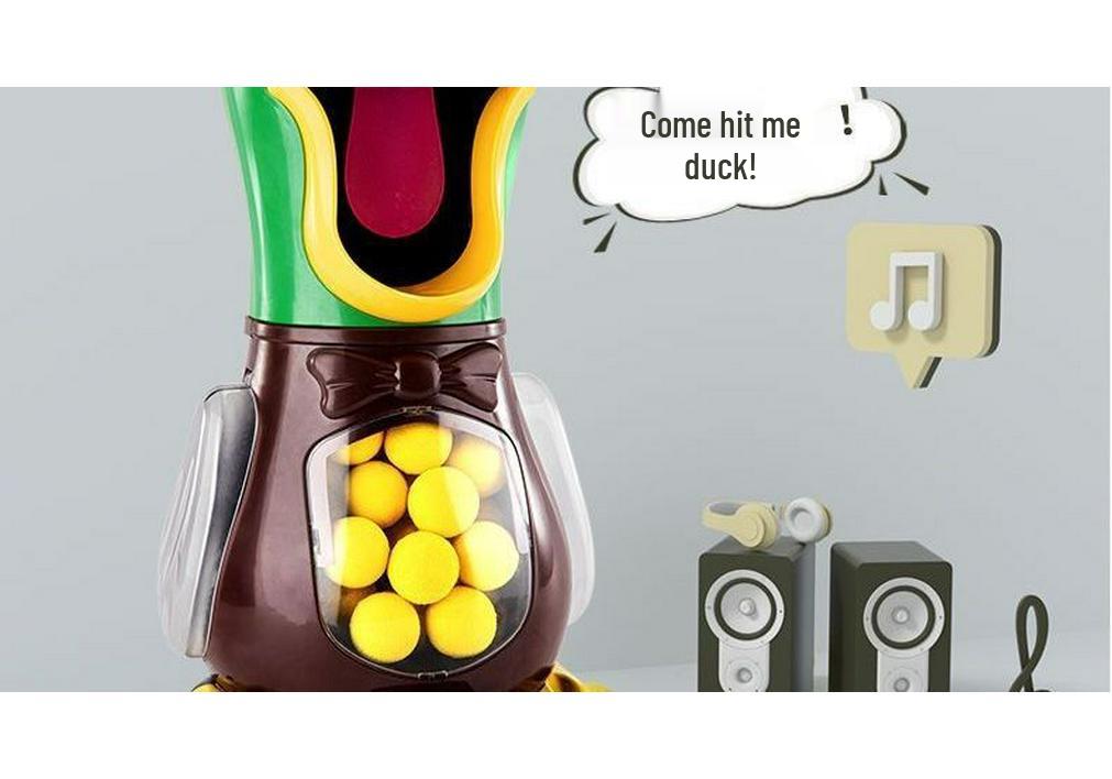 Hit Me Ducky! Parent-Child Interactive Toy with Air-Powered Soft Bullet, 3-Shot Firing for Kids 6+