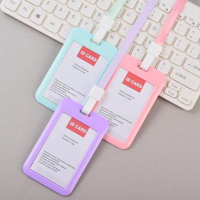 Macaron Color ID Card Holder: Trade Fair Lanyard, Work & Student Cards, Access Badge, Waterproof Bus Card