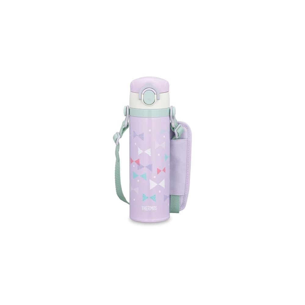 Thermos Vacuum Insulated Kids' Portable Mug 500ml Pastel Purple with Detachable Strap and