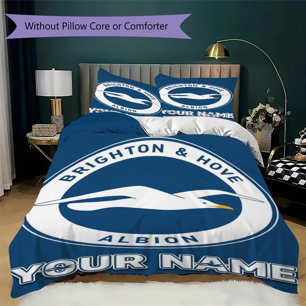 Custom Name Brighton Pattern Bedding Uilt Set Uilt Cover Pillowcase Home Decoration Birthday Gift (1*duvet Cover+2*pillowcase Without Core)