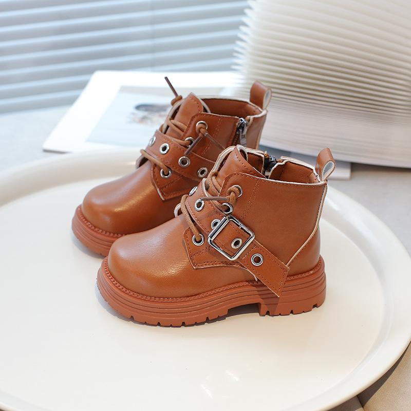Fashion Casual Versatile Child Shoes Trendy Retro New Girls Boots Simple Thick Soled Comfort Girl Shoe Warm Non Slip Winter Boot
