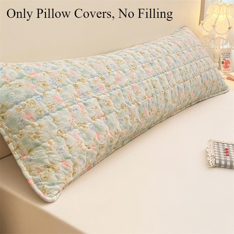 

1pc Soft Friendly Quilted Pillowcase Envelope Closure Machine Washable All-Season Comfort for Bedroom Decor(Excluding Fillers) 48x120cm(No filling)