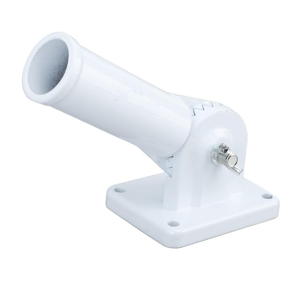 Suporte de Mastro de Bandeira em Liga de Alumínio Ajustável em 180 Graus Suporte de Mastro de Bandeira Branco Montado na Parede Suporte de Montagem de Bandeira Exterior Casa