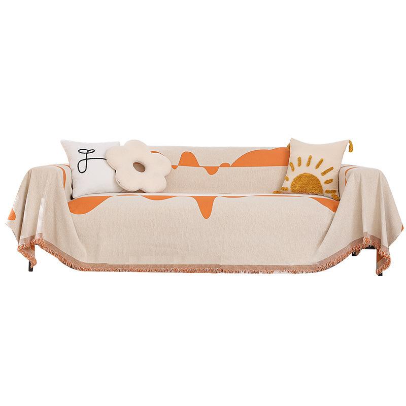 Ręcznik na sofę z szenili Cztery pory roku Uniwersalna tkanina na pokrowiec sofy Wiatr ins Kocia łapka Pokrowiec na sofę Zintegrowana poduszka