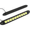 2Pcs DRL COB Car LED Daytime Running Light White Waterproof Flexible Silicone Highlight Auto COB Lamp Car Exterior Accessories