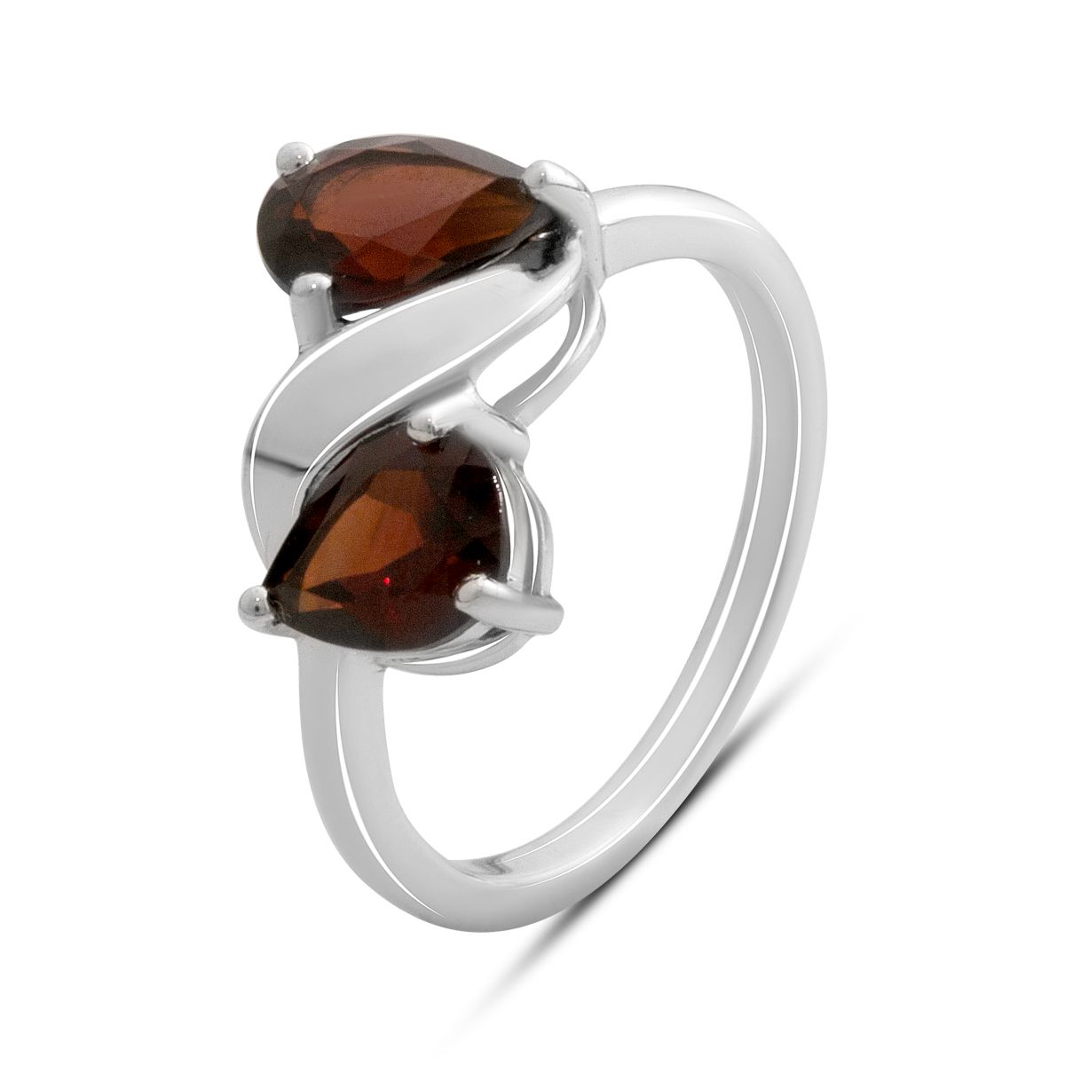 

Silver ring with natural garnet, product weight 2.96 g (2181903) 17 темні цукерки apple червоний колір