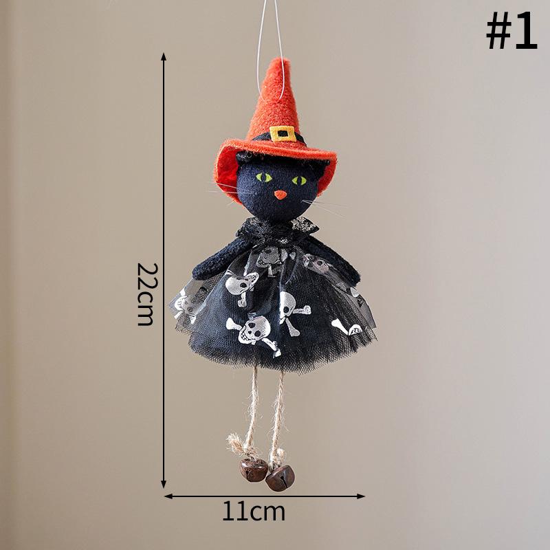 2025 Halloween Decoration Witch Hanging Pendant Pumpkin Black Cat Tree Ornaments Skeleton Charms for Festive Home Party Supplies