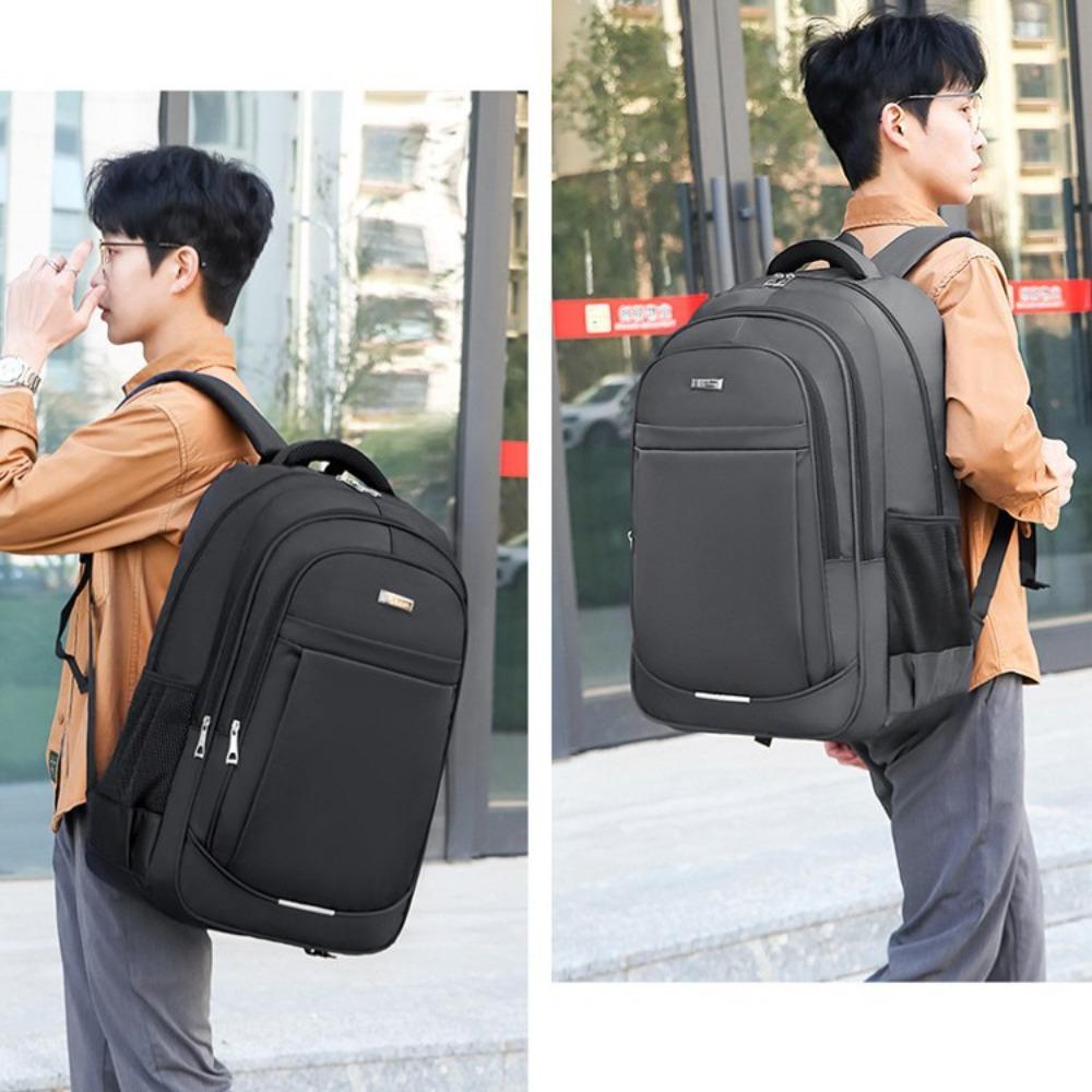 Schoolbag Men's Black Backpack Business Large Capacity Computer Bag Trend Simple Outdoor Leisure Commuter Travel Backpack