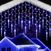 Decorative Outdoor Waterproof Christmas Led Icicle String Lights Warm White