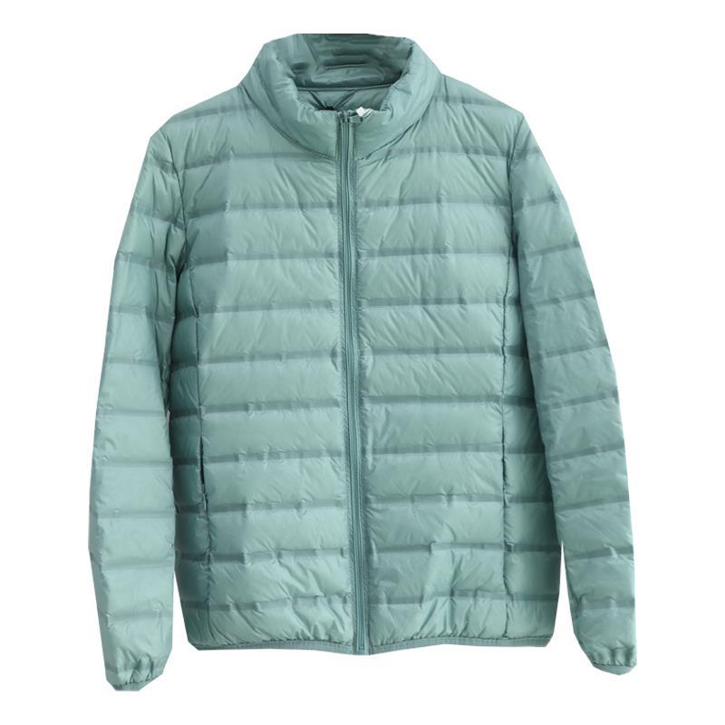 Winter New Light Down Jacket Women's Short Plastic Stand-Up Collar Hooded Lightweight Thin White Duck Down Jacket