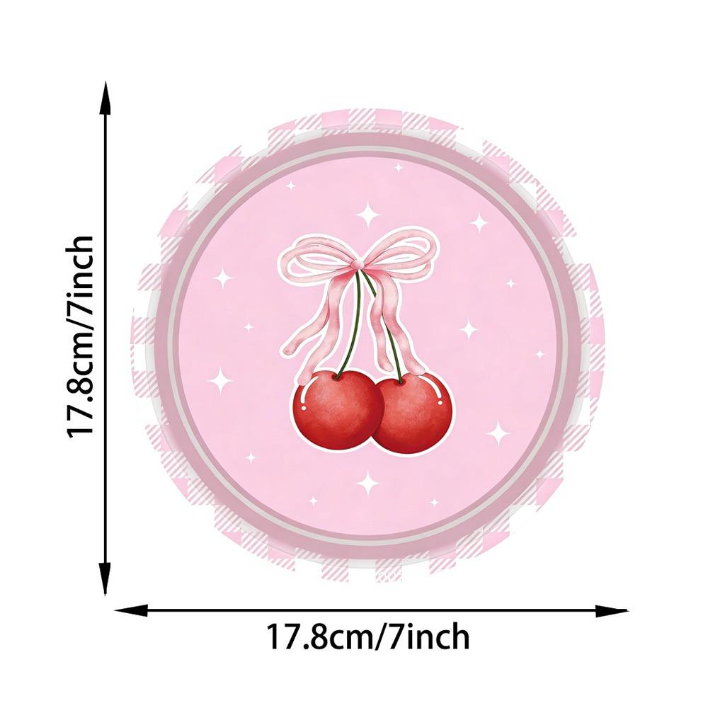 10pcs 7Inch Size Disposable Tableware Pink Color Birthday Party Decor Birthday Party