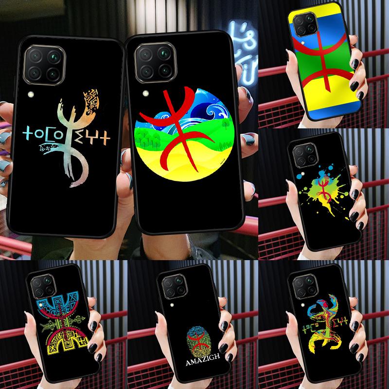 Amazigh Symbol Berber Akademie Für Huawei Nova Y91 Y60 Y70 Y72 Y90 Y61 12s 12i 11i 8i 10 9 SE P20 P40 Lite P30 P60 Pro Hülle