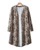 Azura Exchange Long Cardigan with Snake Print