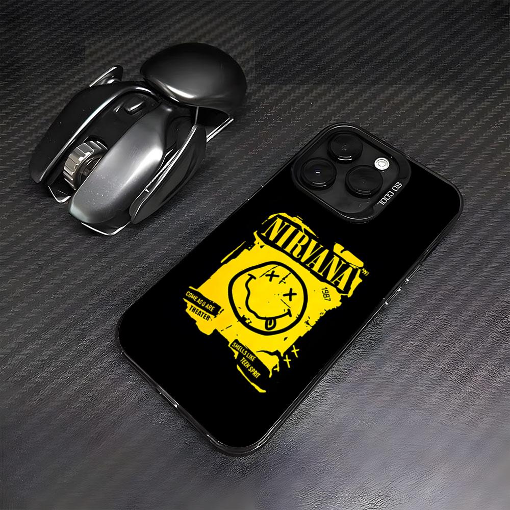 

N-Nirvana Rock Band Phone Case For IPhone17 Air 16 15 14 Plus 13 12 11 Pro 7 8 XS Max XR Silver Black Bumper Case iPhone 16 Pro Max