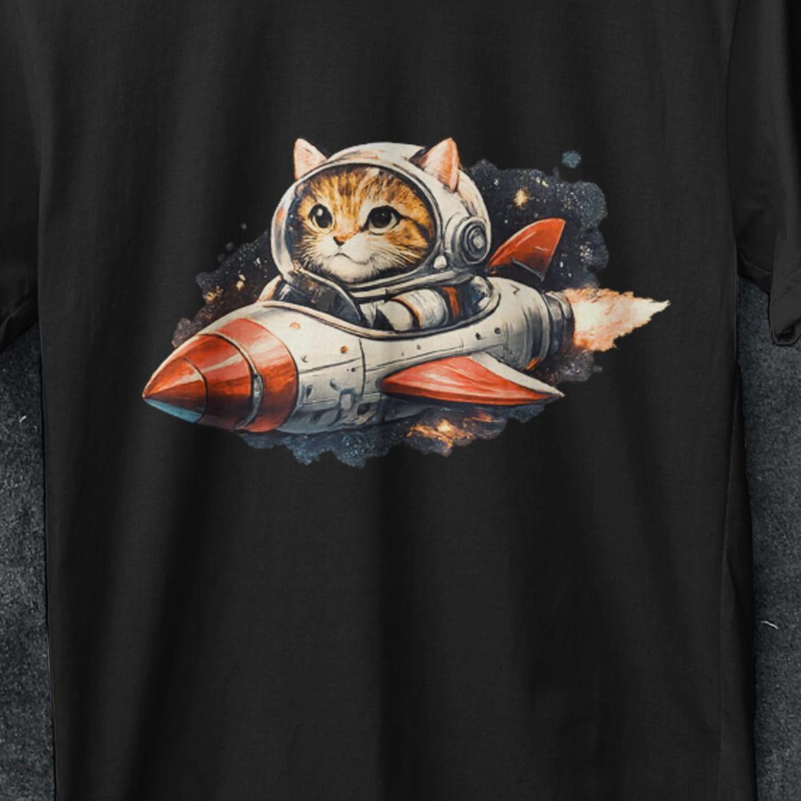 Cat astronaut shirt, Japanese cat shirt, japanese Retro Cat shirt, cat astronaut shirt, cat moon t shirt, Vintage t shirt, cat space shirt S