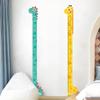 Adorable Cartoon Animal Height Measuring Ruler Sticker Dinosaur Giraffe Design Room Kindergarten Wall Decor Removable
