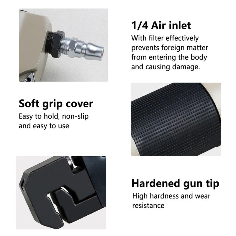 Pneumatic Sheet Metal Puncher Tool Straight Metal Folding Machine 5mm Hole Rivet Punching Press Sheet Metal Repair Crimping Tool