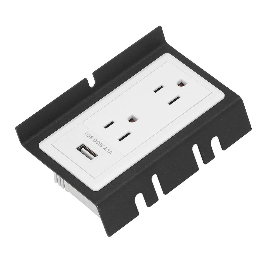 Wpuszczana Puszka Podłogowa Wodoodporna Ze Stali Nierdzewnej Zestaw Płaskiego Gniazda z 3 Otworami 1 Port USB