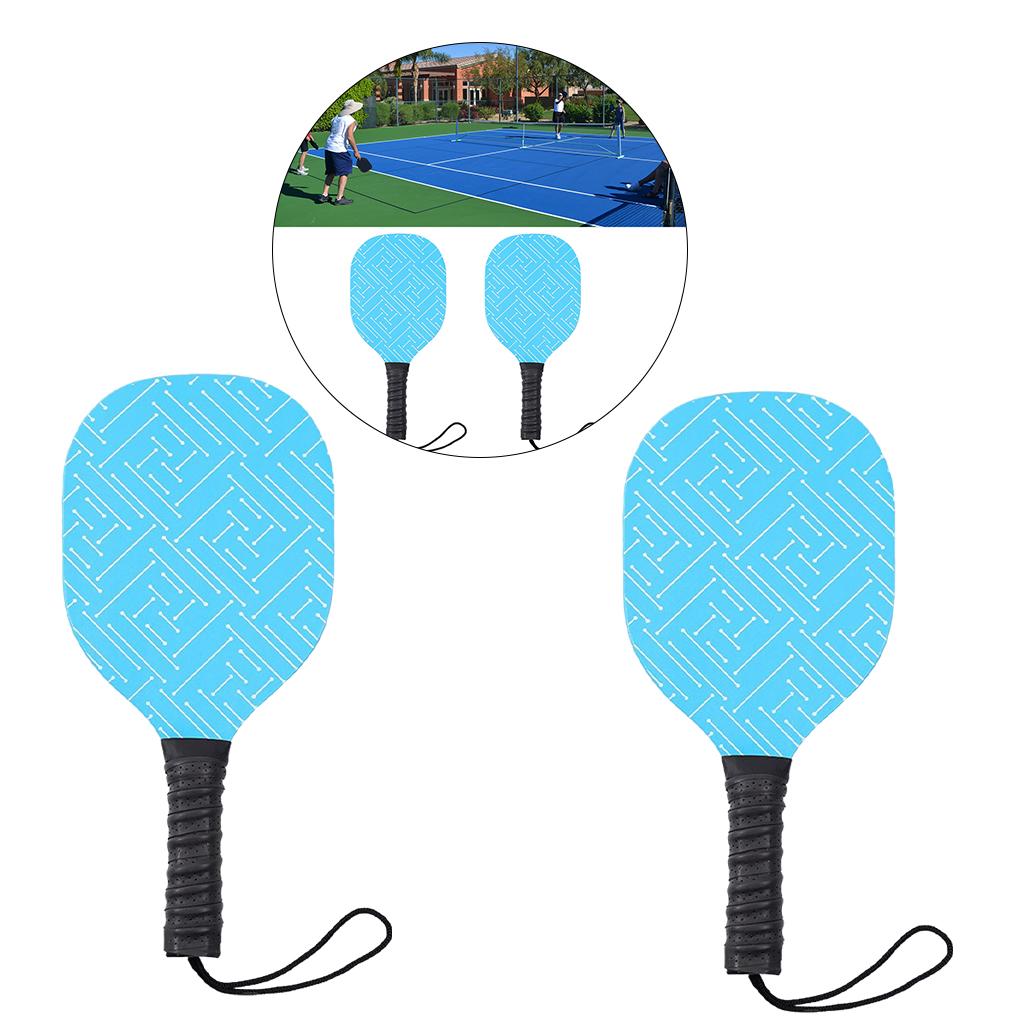 Wooden Paddles Set 2 Rackets Portable for Indoor Sports Outdoor -