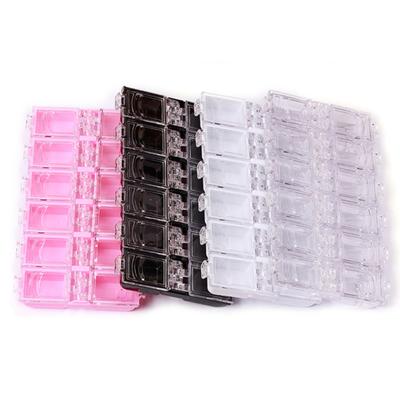 12 Izgaralar Temizle Boş Nail Art İpuçları Boncuk Dekor Takı Saklama Kutusu Tutucu Kılıf