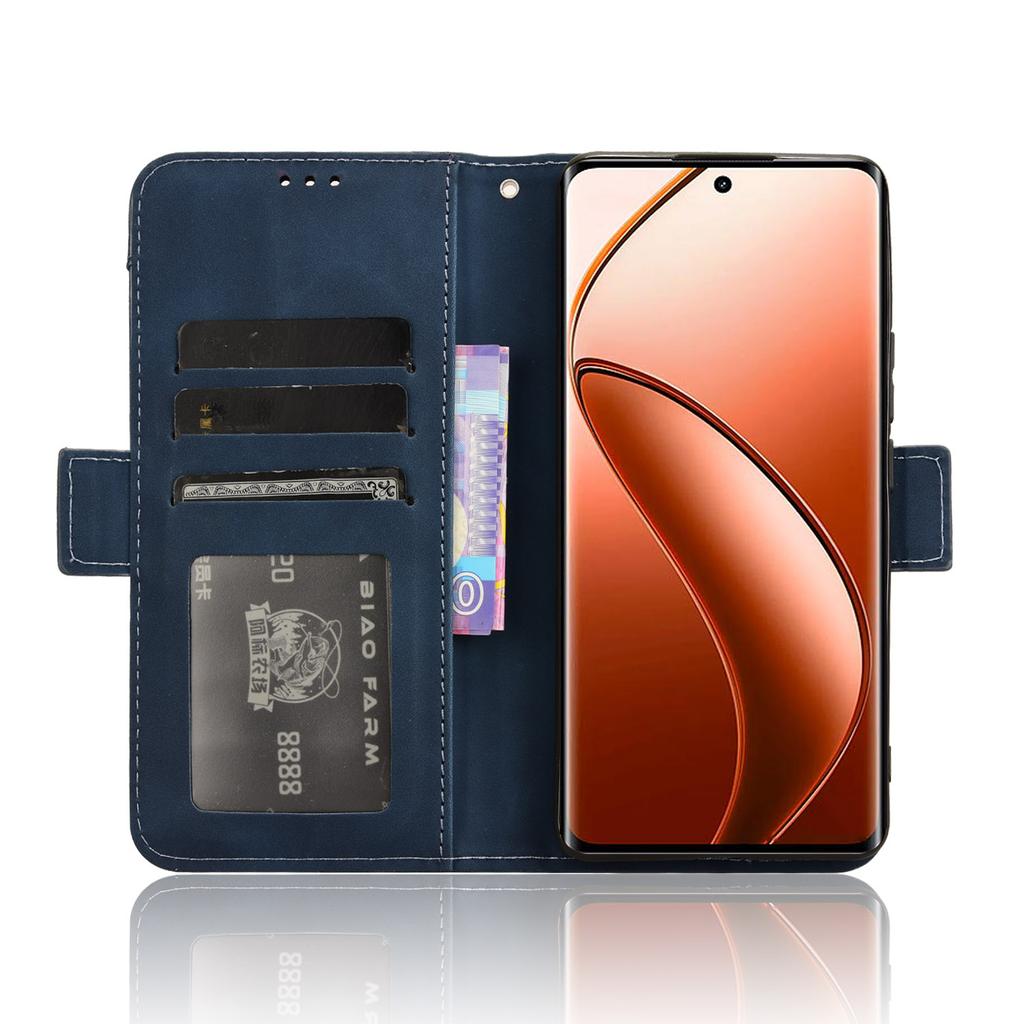 For Realme 12 Pro 5G/12 Pro+ 5G Case PU Leather Stand Multiple Card Holders Phone Cover