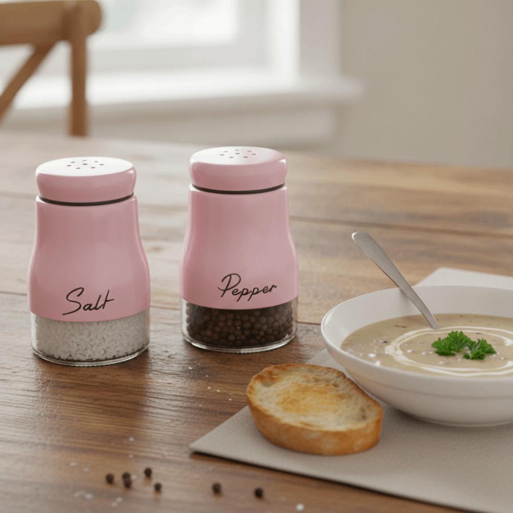 2PCS Moisture-proof BBQ Seasoning Bottle Glass Seasoning Bottle Salt Pepper Dispenser Chef