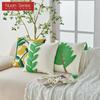 1PC Nuan Series Versatile Floral and Green Leaf Pillowcase 3D Embroidered Cushion Cover for Sofa Living Room Bedroom Home Decor