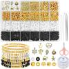 3060 Pieces Diy Black And White Soft Pottery Clay Bead Jewelry Set, Jewelry Making Bracelet Necklace