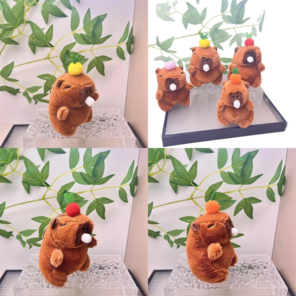 Cute Capybara Plush Toy Keychain With Bubble Blowing Design Ultra Soft And Fun