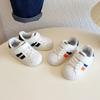 2025 toddler shoes boys and girls little white shoes baby shoes soft sole spring and autumn children's non-slip baby girl shoes