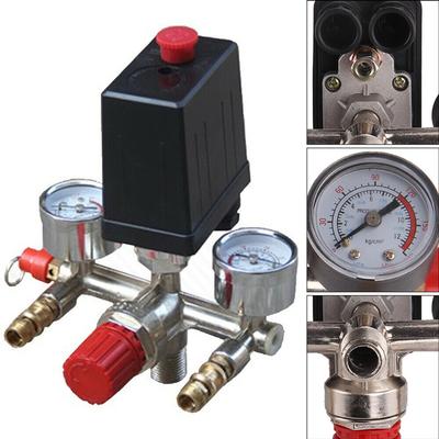 230-V-Druckschalter-Luftventil-Ansaugkrümmer-Kompressor-Steuerungs-Regler-Messgerät-Set